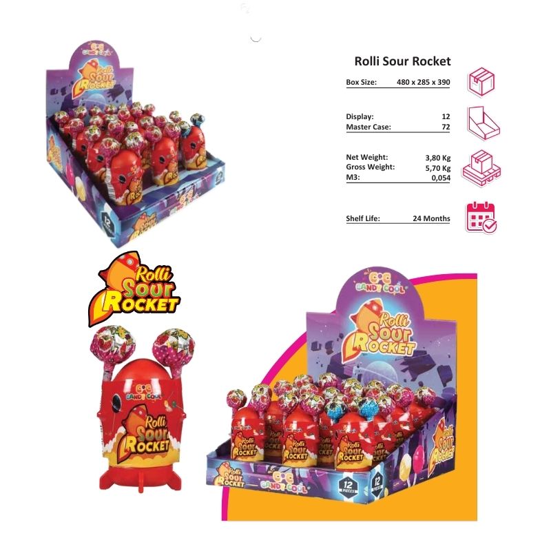 9 Rolli Sour Rocket - Görsel 1