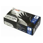 Cassman Black Nitrile Examination Gloves – Large